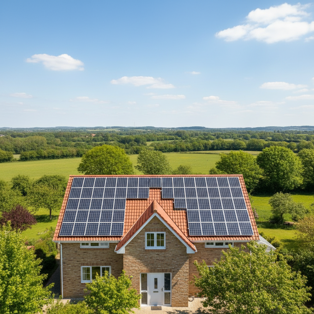 Photovoltaikanlage auf einem Schrägdach zur statischen Bewertung von Sparrenquerschnitten, Sparrenabständen und Dachhakenbefestigungen